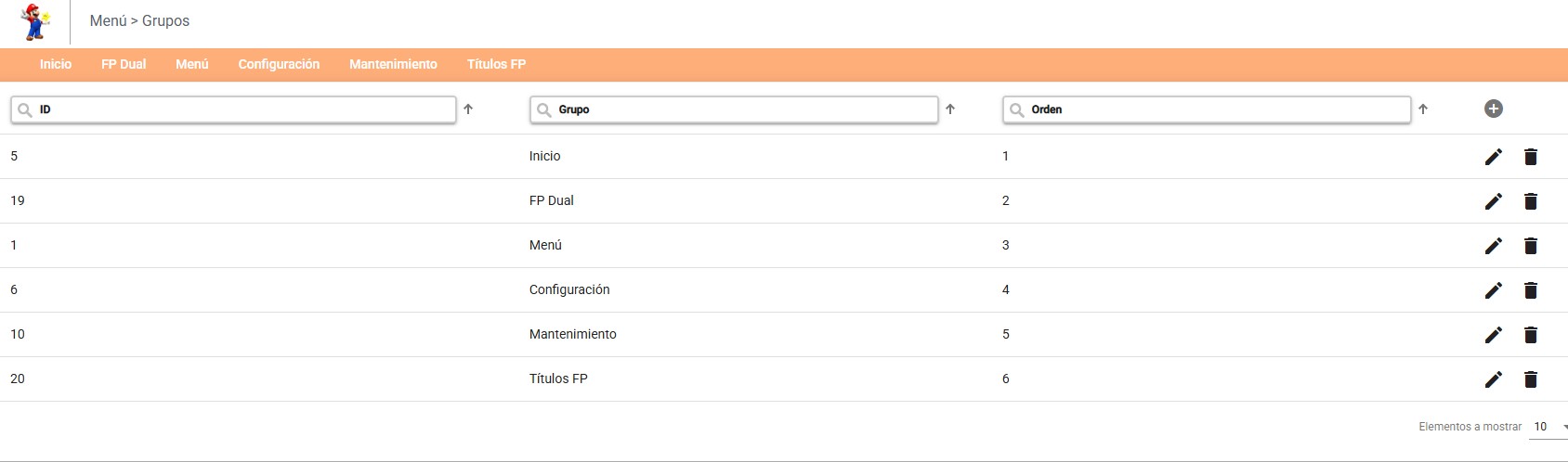 Captura de pantalla del proyecto Desarrollo ERP Y CRM